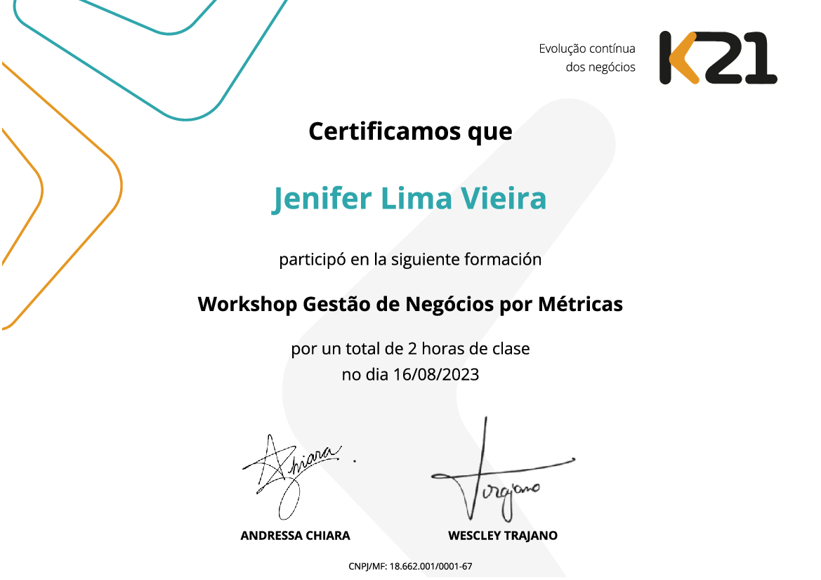 Certificado K21